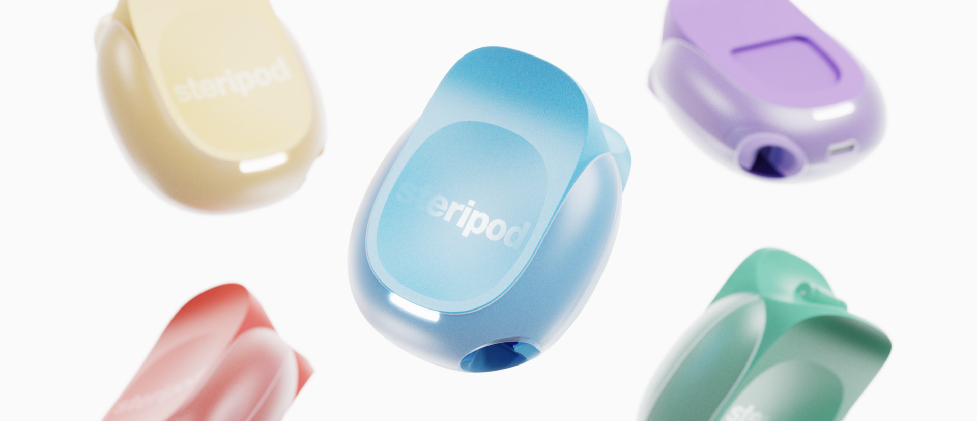 STERIPOD UV Toothbrush Steriliser Clip, CGI visualisation, designed by Smallfry.